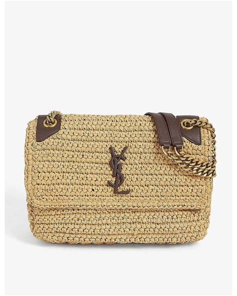 ysl niki bag sizes|ysl niki raffia bag.